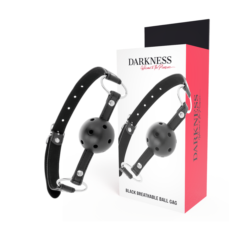 Bâton respirant noir en cuir — DARKNESS BONDAGE