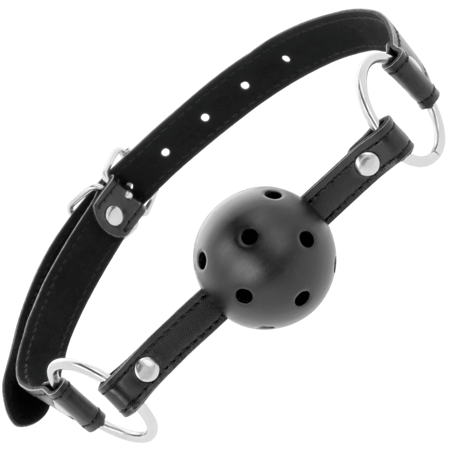 Bâton respirant noir en cuir — DARKNESS BONDAGE