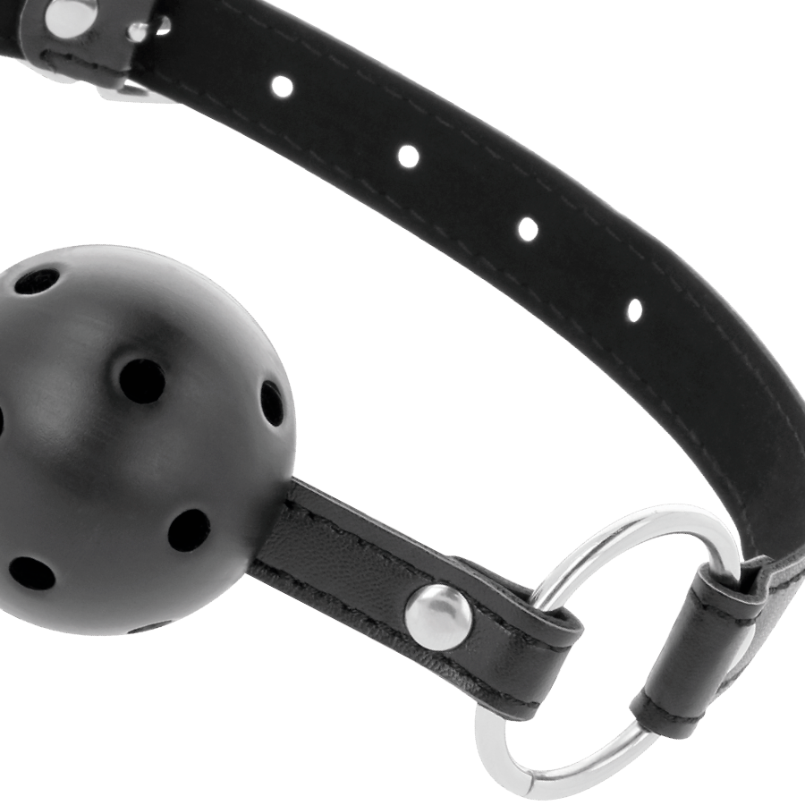 Bâton respirant noir en cuir — DARKNESS BONDAGE