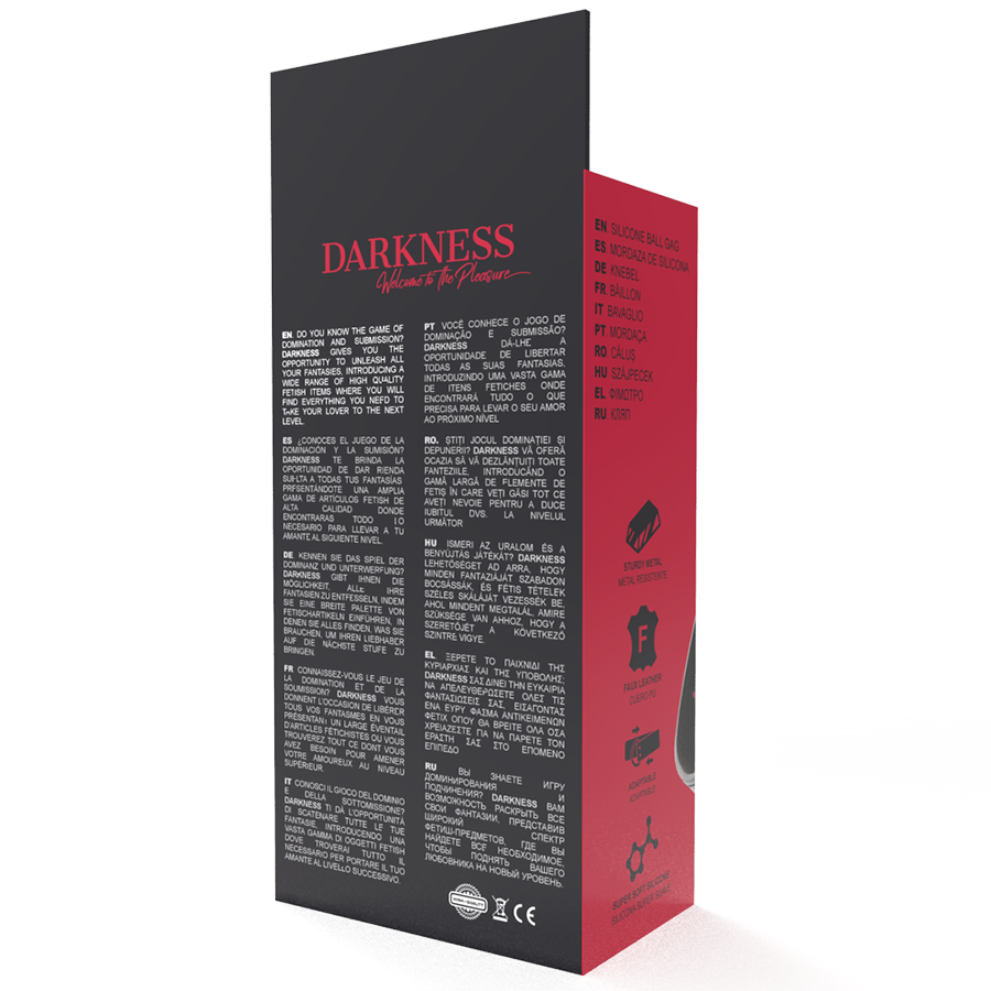 Bâillon en silicone rouge — DARKNESS BONDAGE