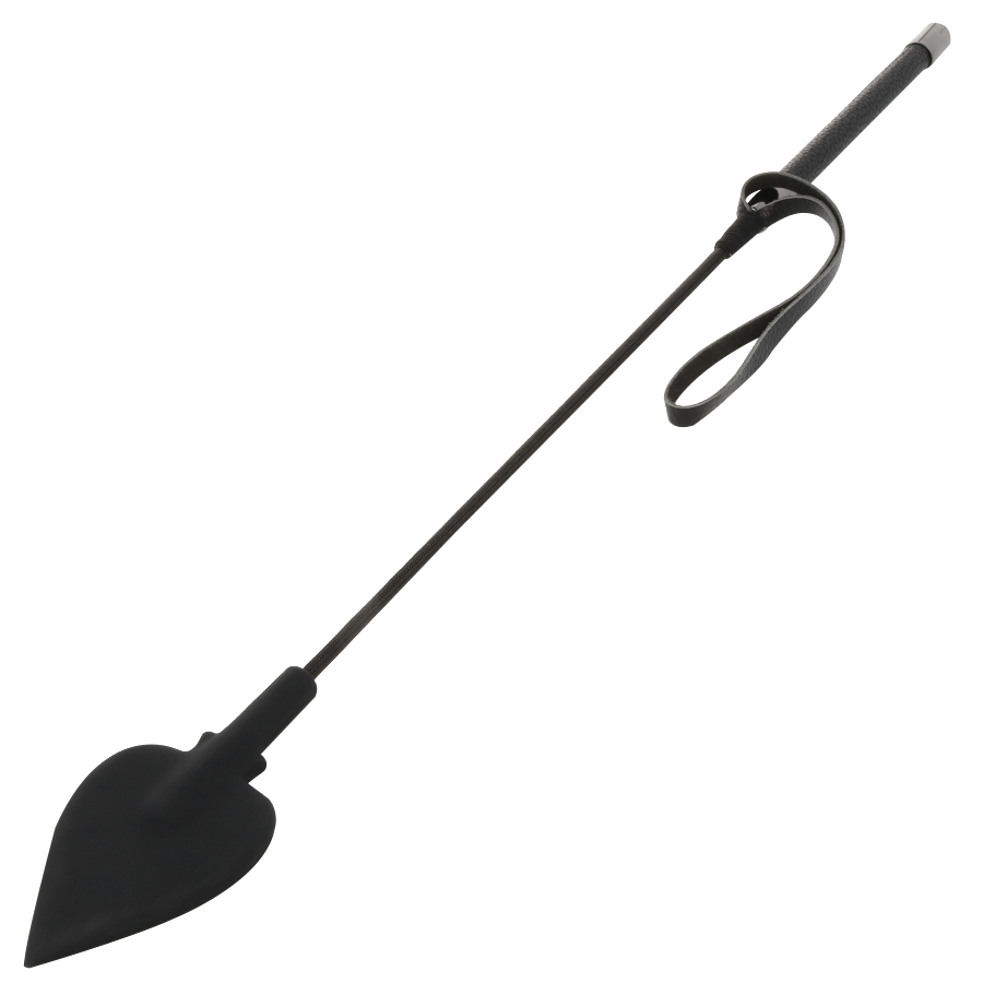 Fouet en silicone noir 60 cm — DARKNESS SENSATIONS