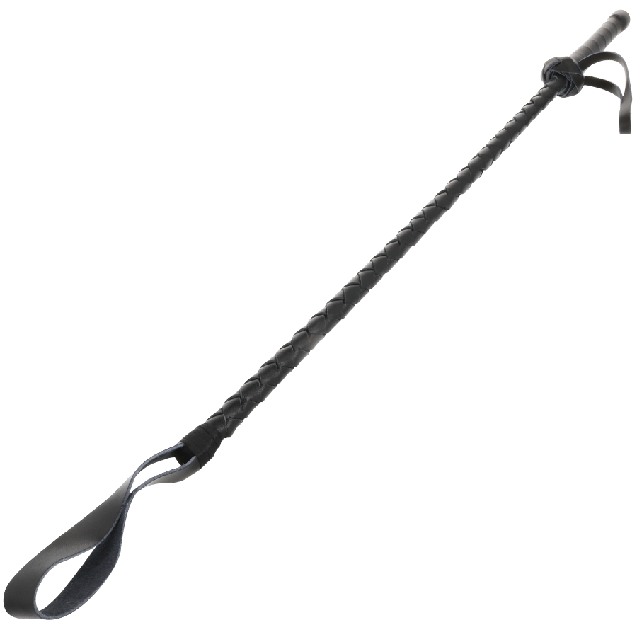 Fouet BDSM en cuir 60 cm — DARKNESS SENSATIONS