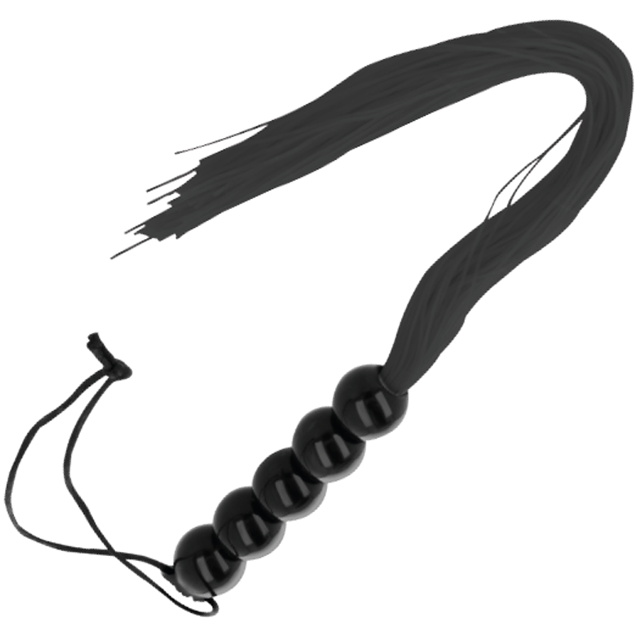 Fouet de bondage élégant noir — DARKNESS SENSATIONS