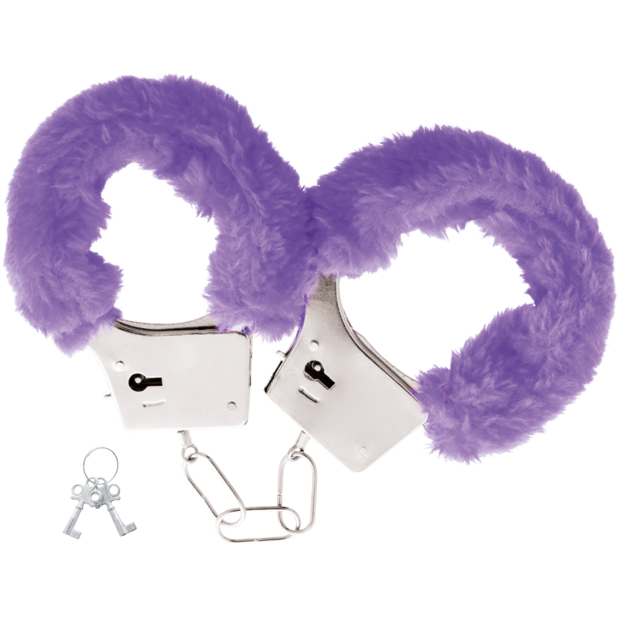 Menottes en métal doublées lilas — DARKNESS BONDAGE