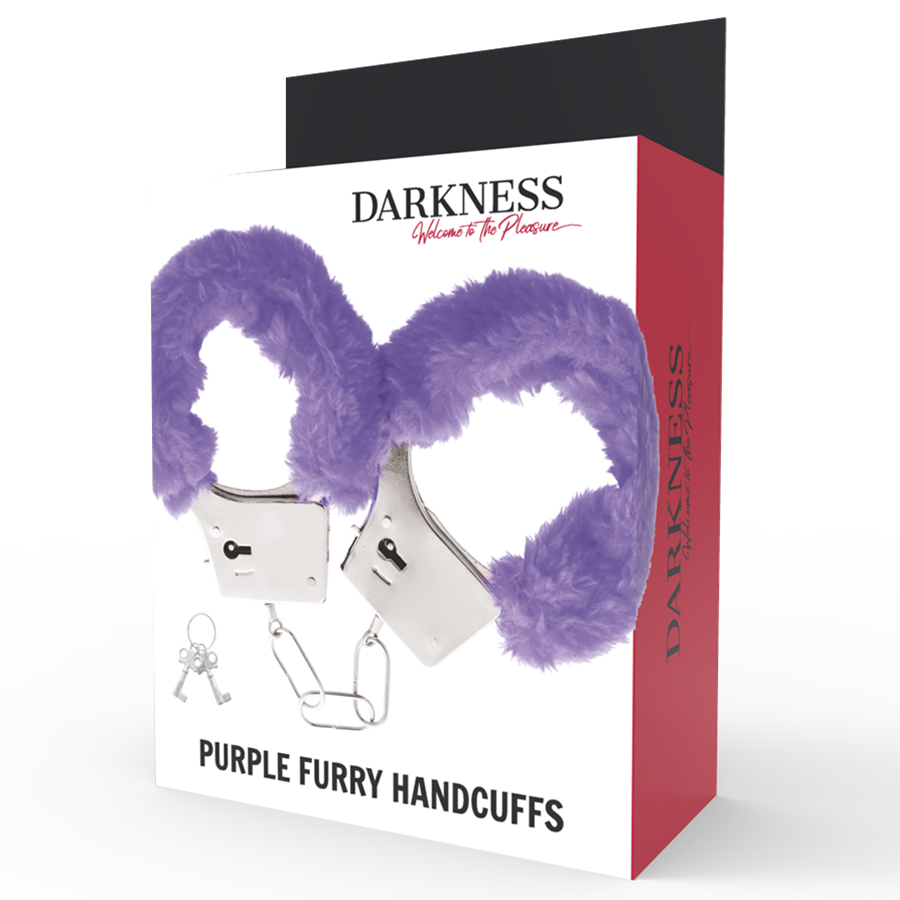 Menottes en métal doublées lilas — DARKNESS BONDAGE