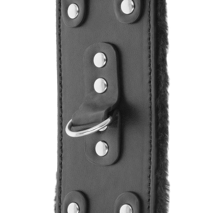 Menottes ajustables en cuir noir doublé — DARKNESS BONDAGE