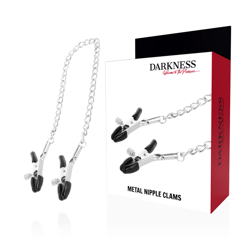 Pinces à tétons réglables en métal — DARKNESS SENSATIONS