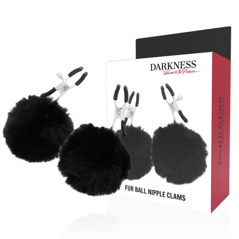 Pinces à tétons réglables avec pompons — DARKNESS SENSATIONS