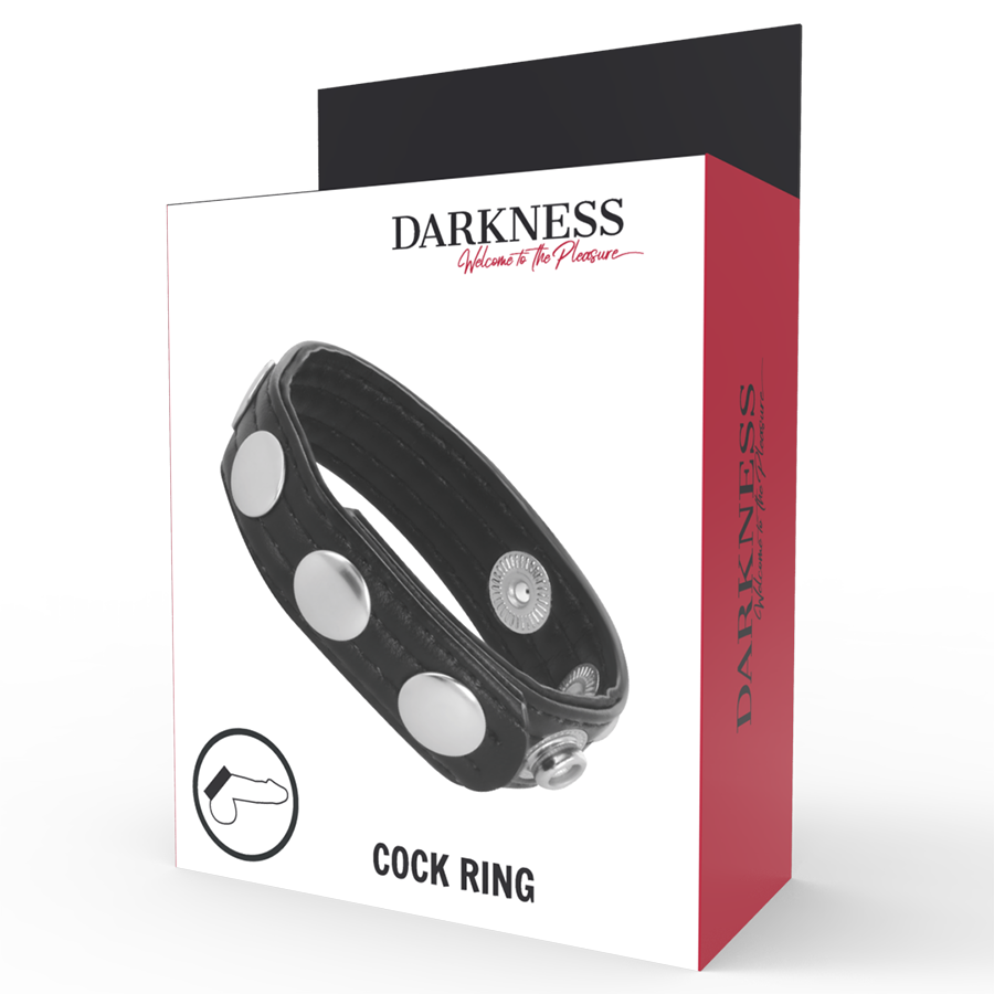 Anneau d'érection en cuir réglable — DARKNESS SENSATIONS