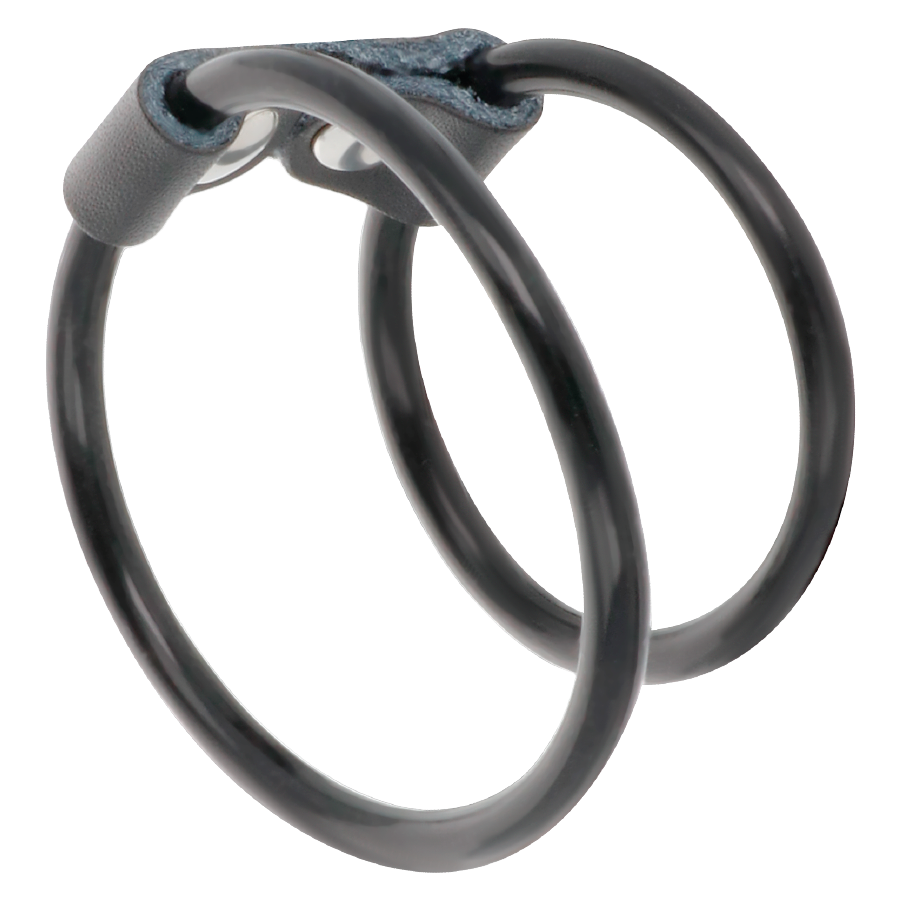 Double anneau pénien flexible — DARKNESS SENSATIONS