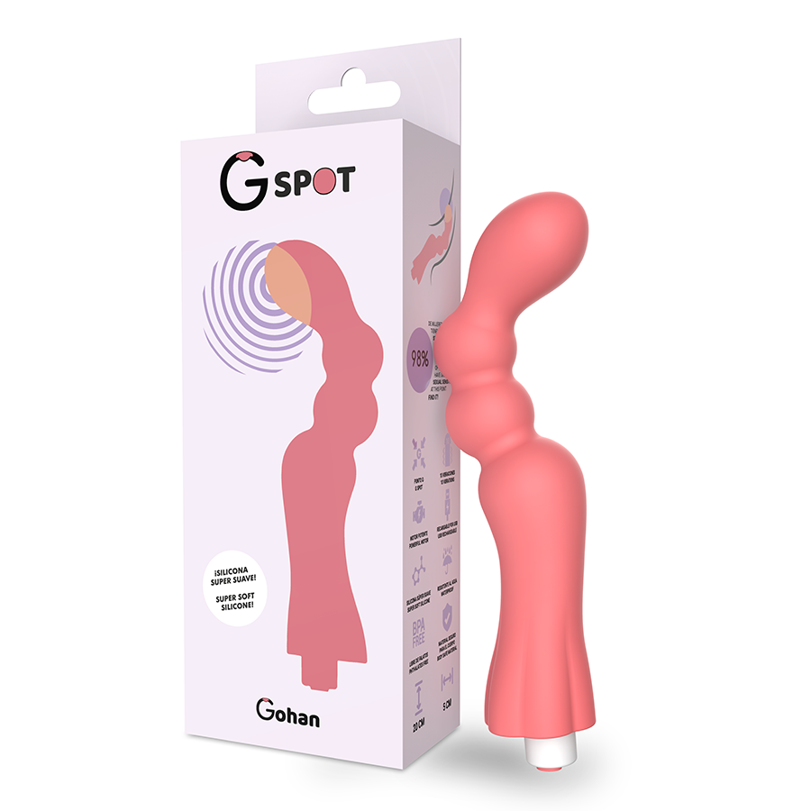Vibrateur Gohan point G rechargeable rouge — G-SPOT