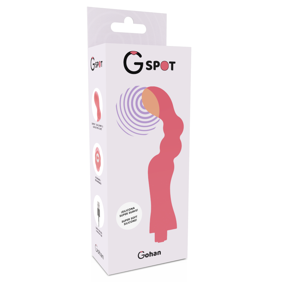 Vibrateur Gohan point G rechargeable rouge — G-SPOT