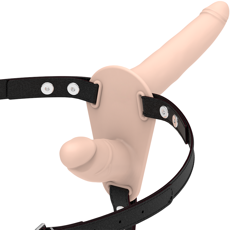 Harnais double pénétration ajustable en silicone — FETISH SUBMISSIVE HARNESS