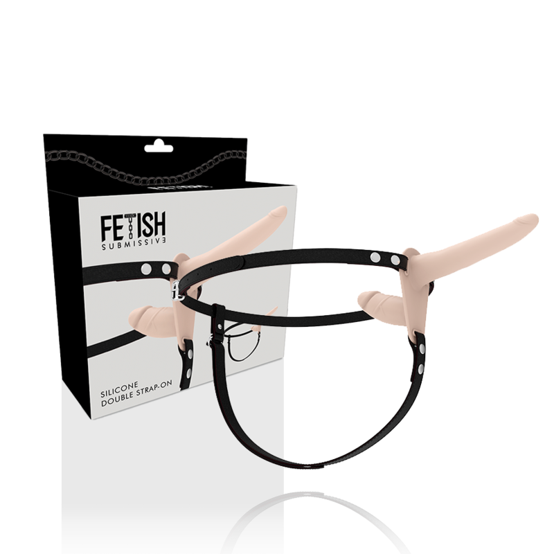 Harnais double pénétration ajustable en silicone — FETISH SUBMISSIVE HARNESS
