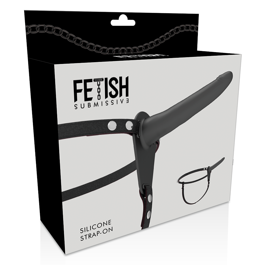 Harnais submissif en silicone noir 15 cm — FETISH SUBMISSIVE HARNESS