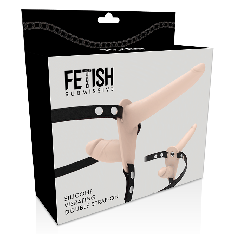 Harnais double pénétration vibrant ajustable — FETISH SUBMISSIVE HARNESS