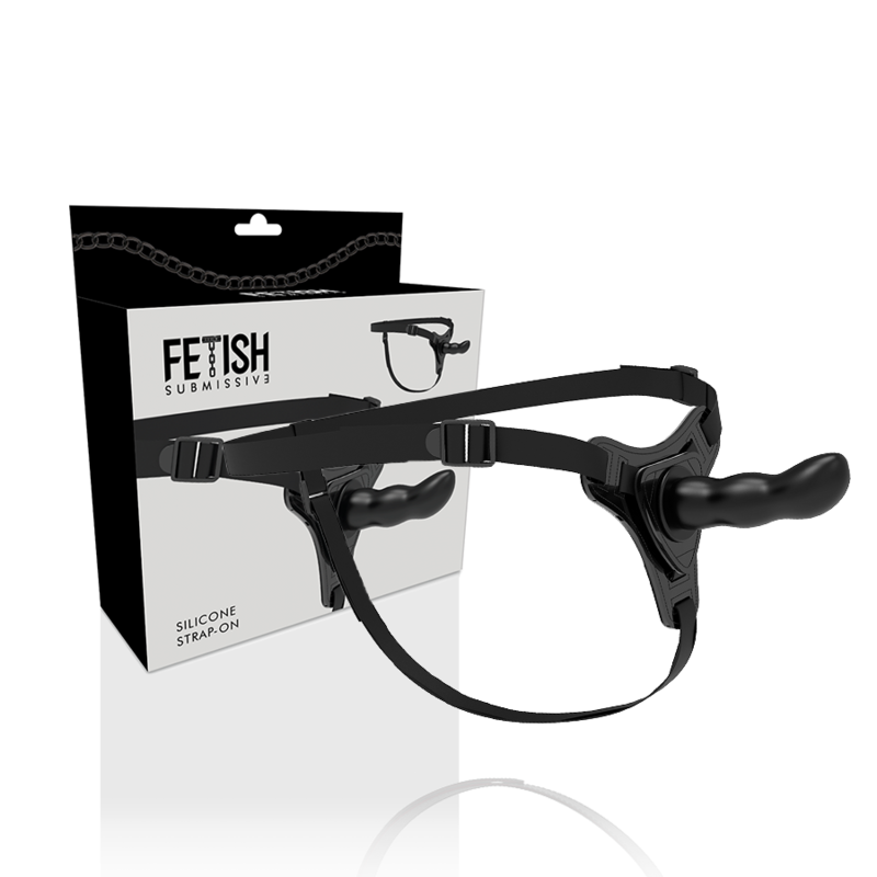 Harnais de pénétration en silicone noir, 16 cm — Fetish Submissive Harness