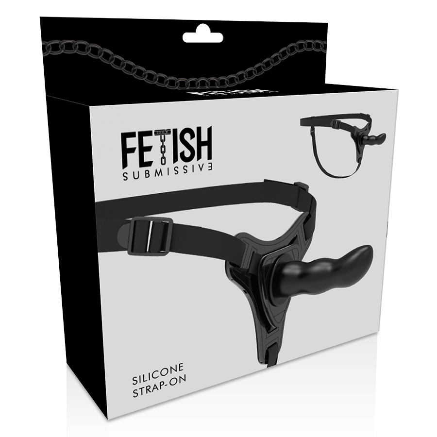 Harnais de pénétration en silicone noir, 16 cm — Fetish Submissive Harness