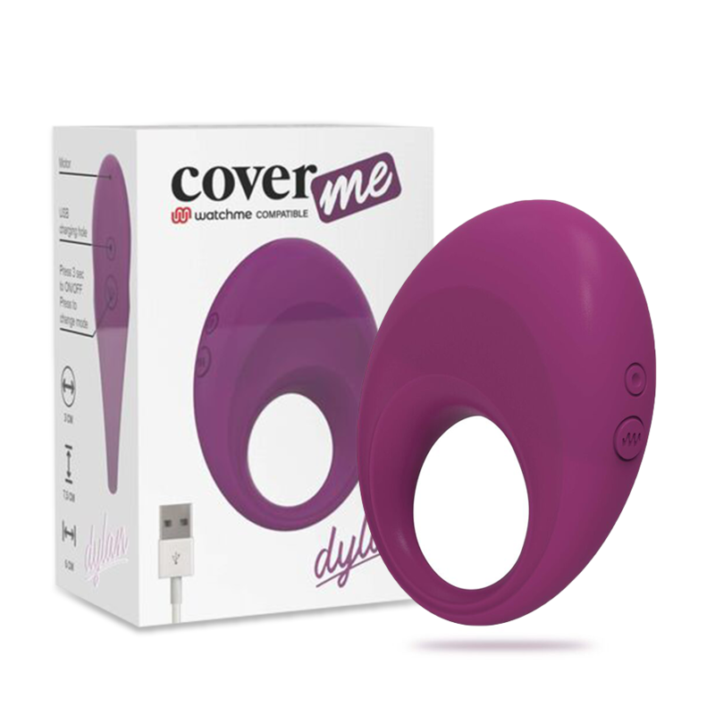 Anneau vibrant rechargeable Dylan avec télécommande Watchme — COVERME