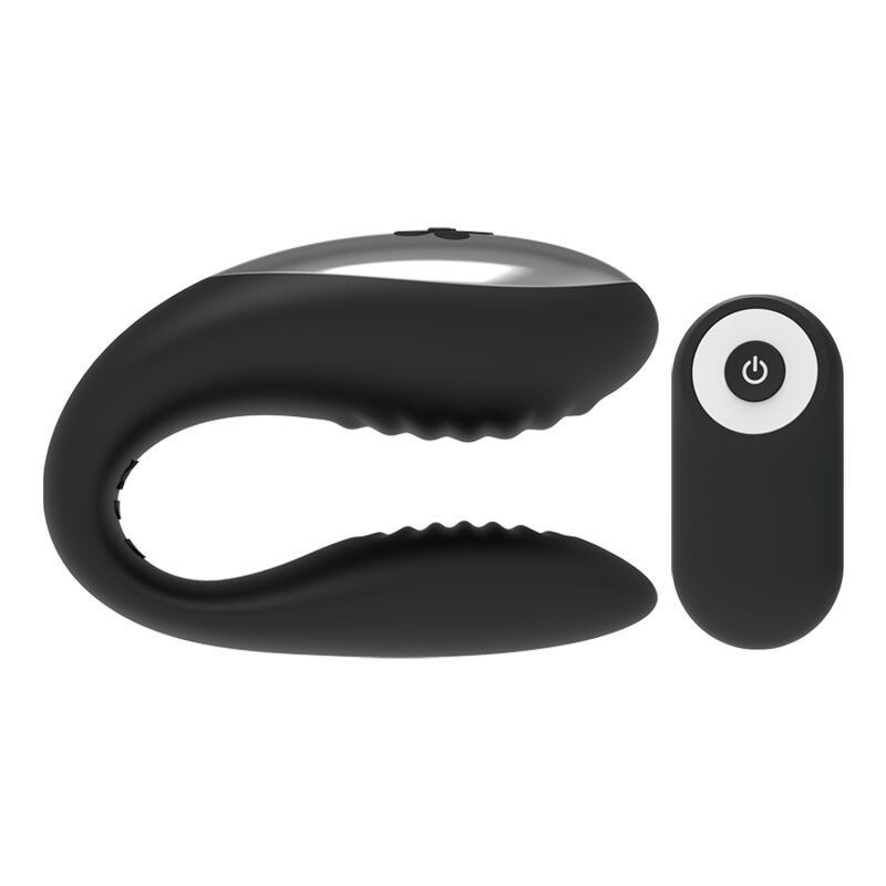 Vibromasseur couple avec télécommande Noir — BRILLY GLAM