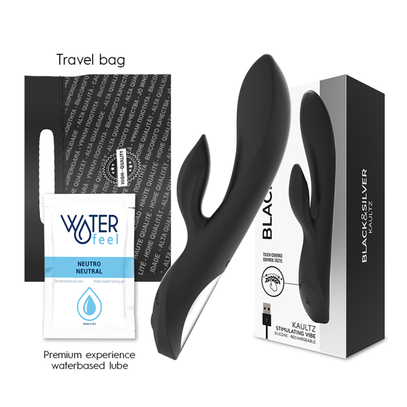 Vibrateur Kaultz à commande tactile — BLACK&SILVER