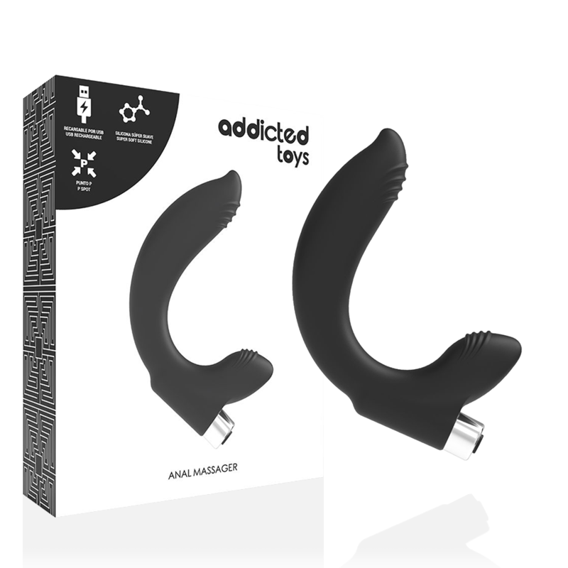 Vibreur prostatique rechargeable noir — ADDICTED TOYS
