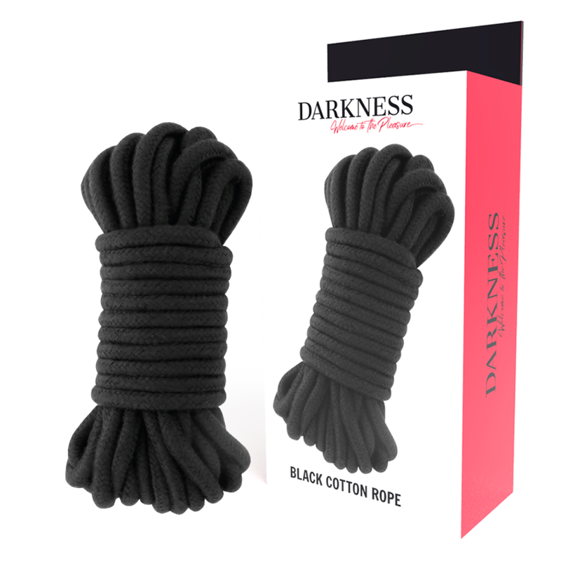 Corde de bondage japonaise en coton noir 10 mètres — DARKNESS BONDAGE