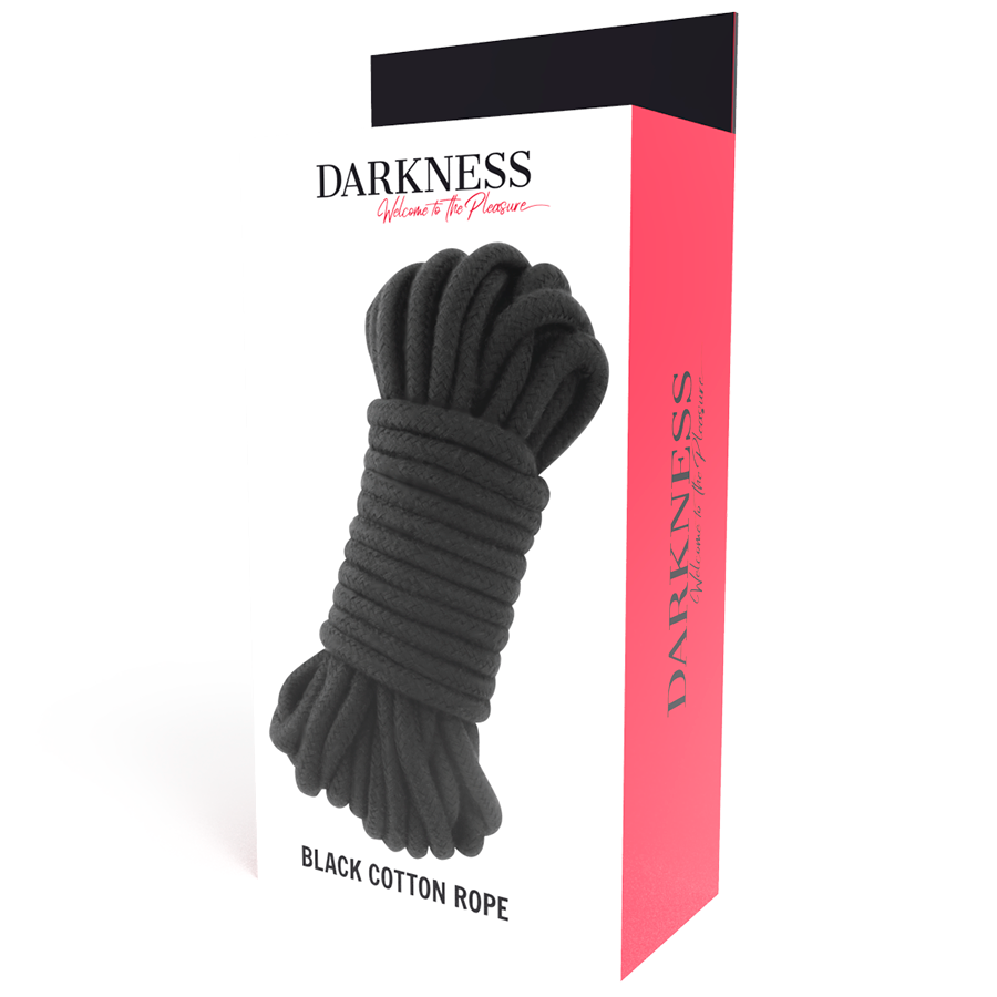 Corde de bondage japonaise en coton noir 10 mètres — DARKNESS BONDAGE