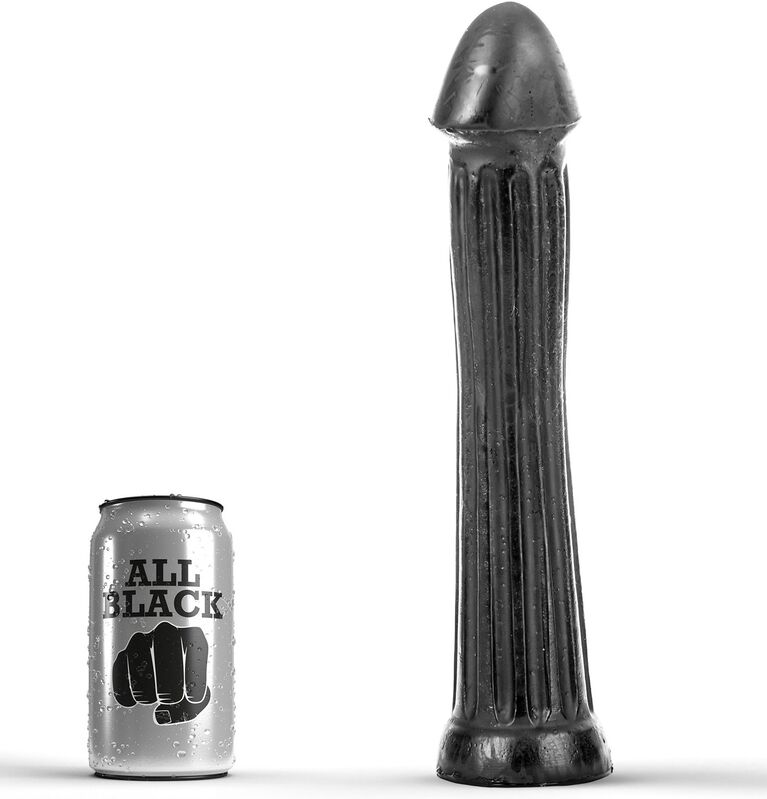 Godemichet texturé longue portée 31 cm — ALL BLACK