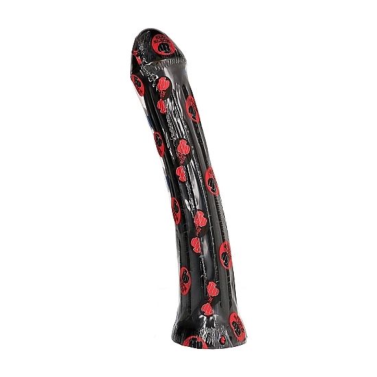 Godemichet texturé longue portée 31 cm — ALL BLACK