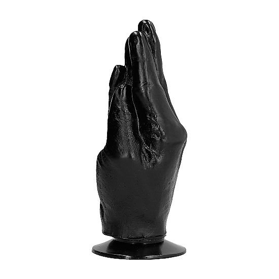 Gode de fisting noir ergonomique 21 cm — ALL BLACK