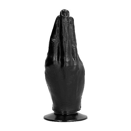 Gode de fisting noir ergonomique 21 cm — ALL BLACK