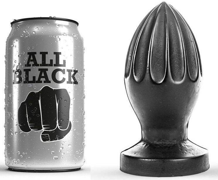 Plug anal texturé 12 cm — ALL BLACK