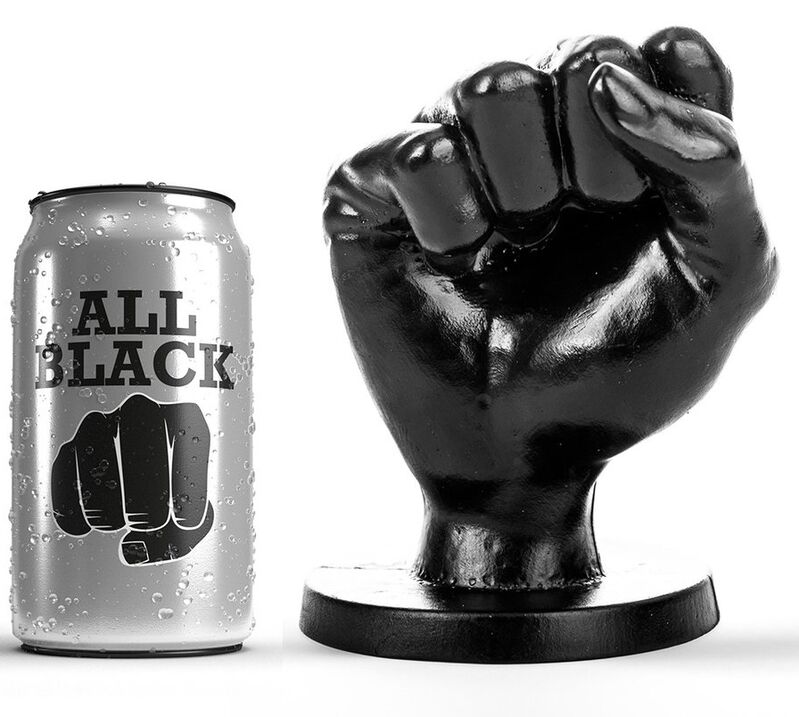 Plug anal forme poing noir 14 cm — ALL BLACK