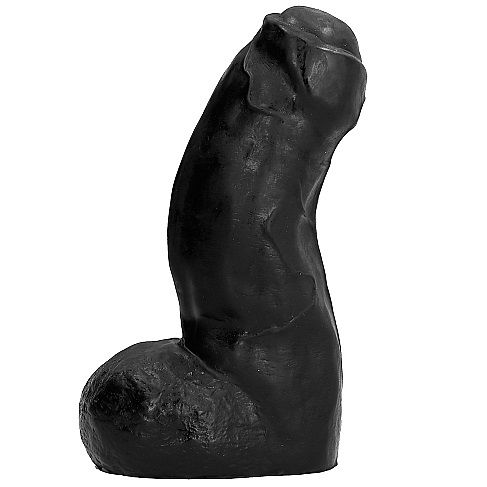 Gode réaliste noir 17 cm — ALL BLACK