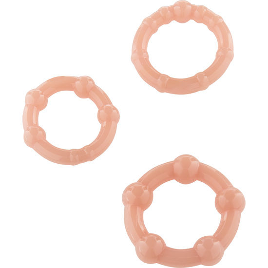 Ensemble de trois anneaux péniens en silicone — SEVEN CREATIONS