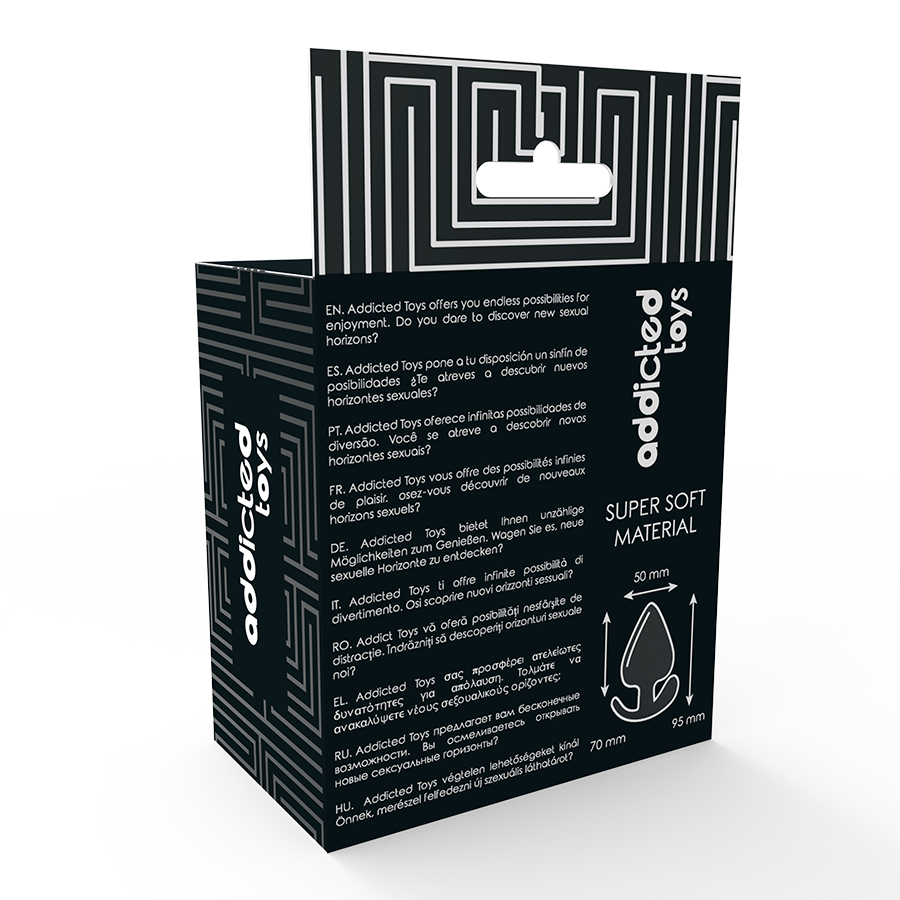 Bouchon anal texturé double densité 9,5 cm — ADDICTED TOYS