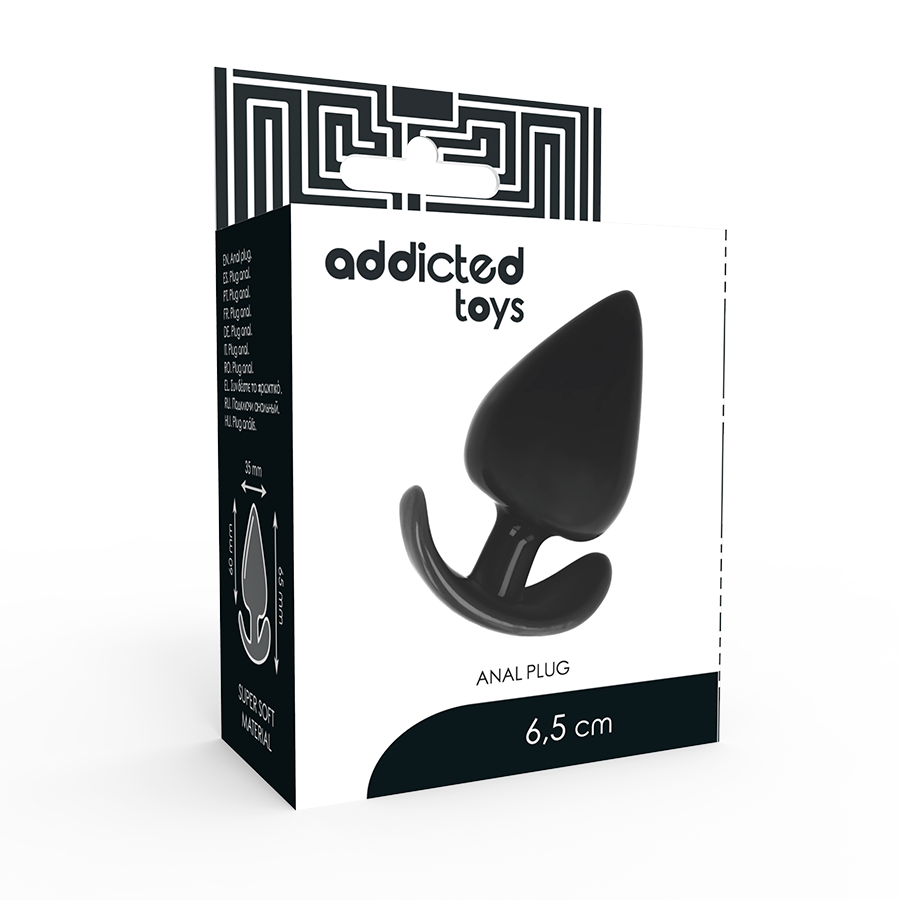 Bouchon anal ergonomique en TPR soft touch 6,5 cm — ADDICTED TOYS
