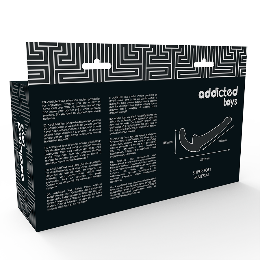 Gode double sans harnais à sonde courbe — ADDICTED TOYS