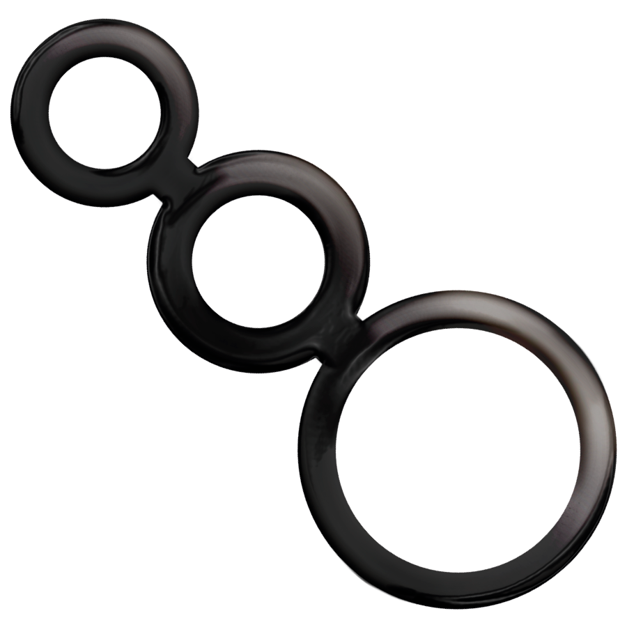 Ensemble d'anneaux de plaisir pour pénis fumé — ADDICTED TOYS