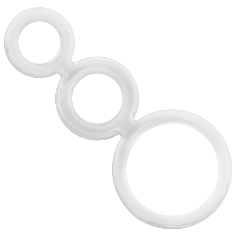 Lot de 3 anneaux pénien transparents — ADDICTED TOYS
