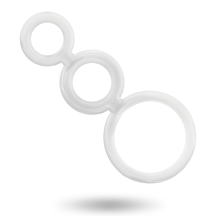 Lot de 3 anneaux pénien transparents — ADDICTED TOYS