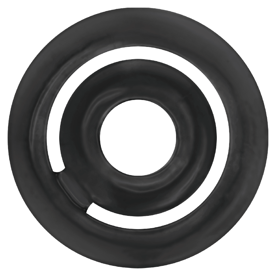 Anneau pénien double en silicone noir — ADDICTED TOYS