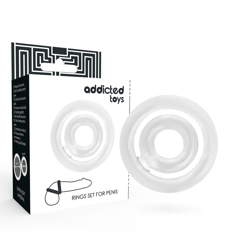 Double anneau pénien transparent — ADDICTED TOYS