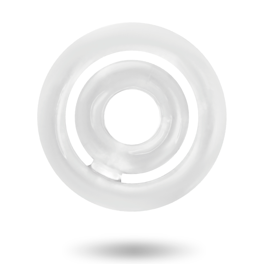Double anneau pénien transparent — ADDICTED TOYS