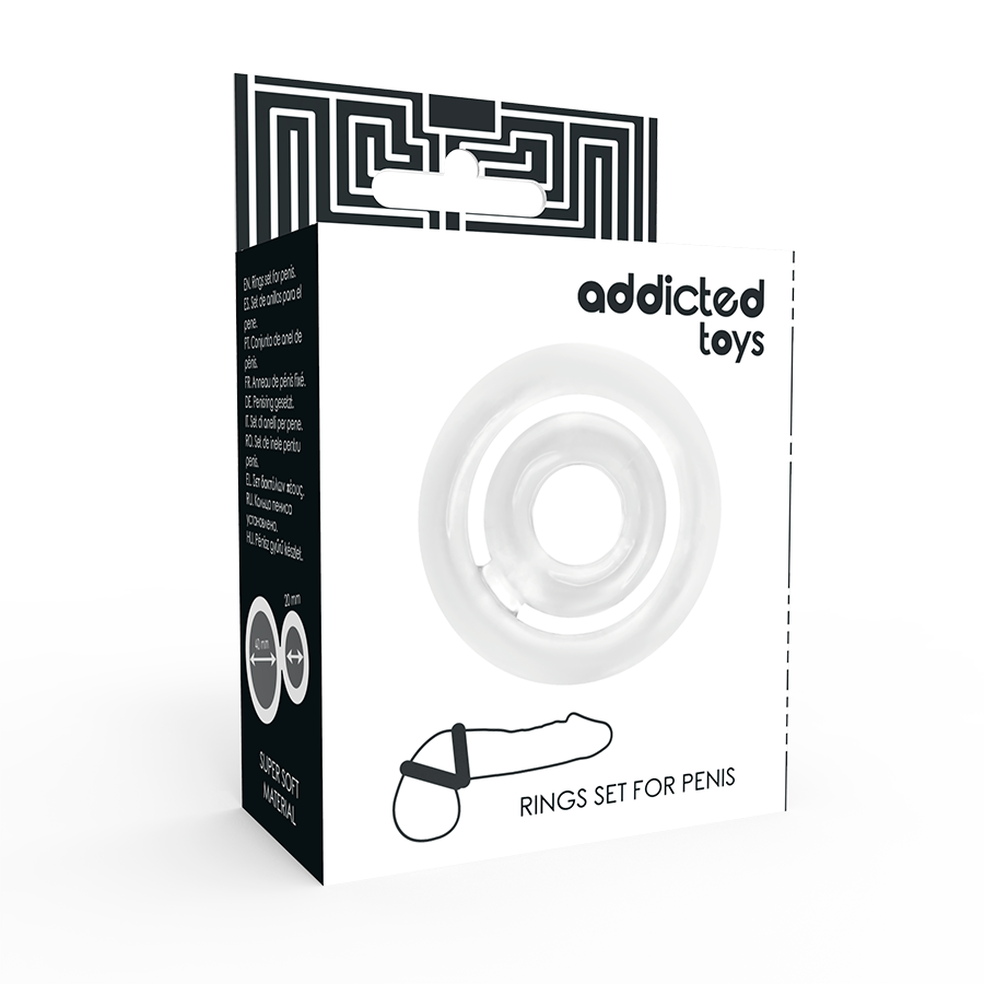 Double anneau pénien transparent — ADDICTED TOYS