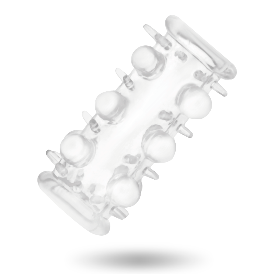 Manchon pénien transparent texturé — ADDICTED TOYS