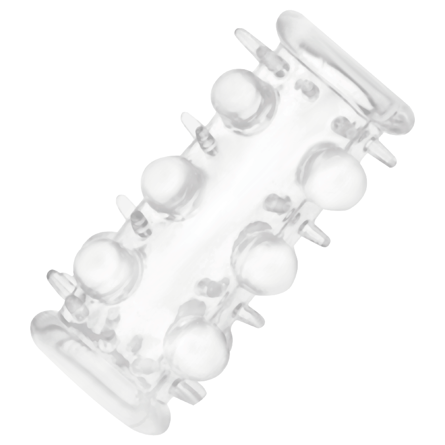 Manchon pénien transparent texturé — ADDICTED TOYS