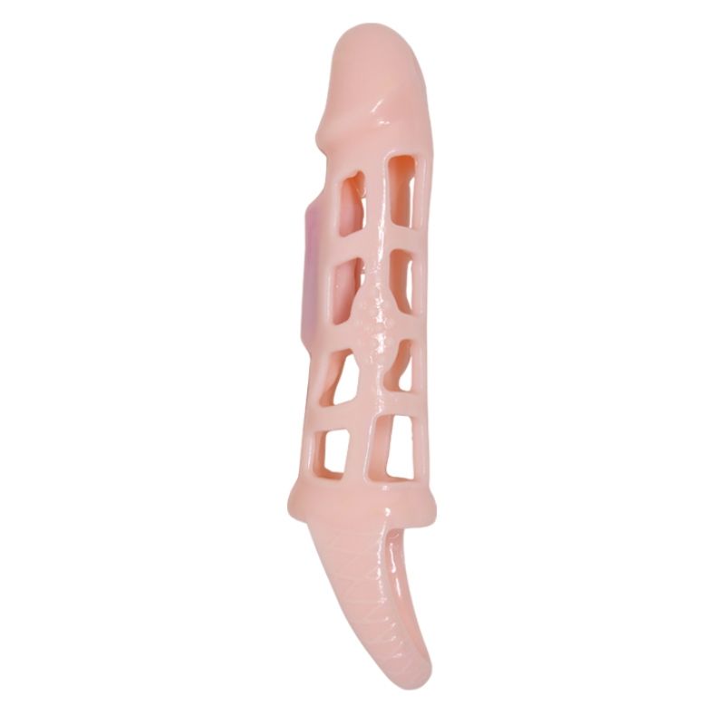 Couverture d'extension de pénis vibrant avec sangle naturelle — BAILE FOR HIM