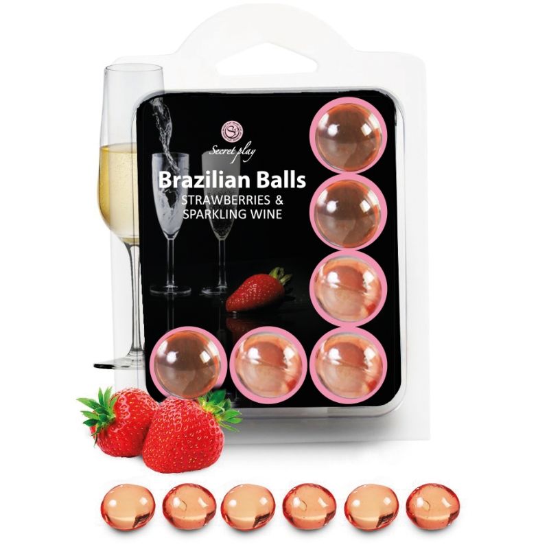 Boules brésiliennes sensuelles parfum fraise et cava — SECRETPLAY COSMETIC